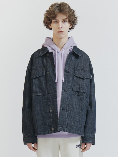 아우터 - 오아마루 (OAMARU) - SPRING BACK PRINT DENIM JACKET_OUI101