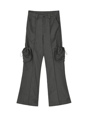 FLARE CARGO PANTS (GRAY)