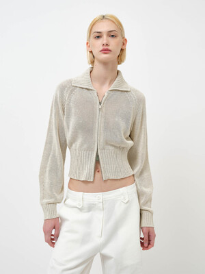 Linen Zip Sweater Linen