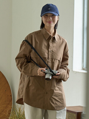 POCKET WORK SHIRT BROWN