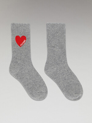 Heart socks Gray