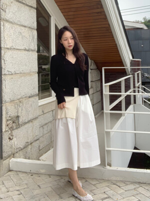 Tuck Flared Skirt _ 2color