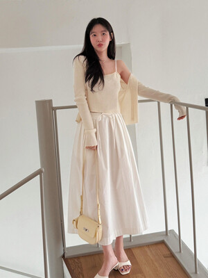 Tuck Flared Skirt _ 2color