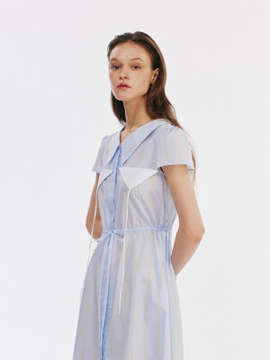 Stripe String Dress_blue