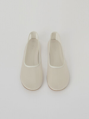 mesh flat shoes (ivory)