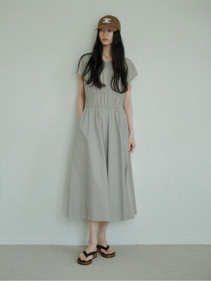 [알로하PICK] MUTE SHIRRING LONG DRESS_3 Colors