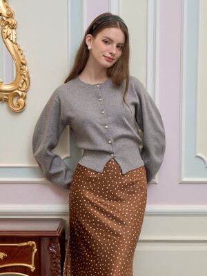 TULIP Balloon Sleeve Cardigan(튤립)_GREY