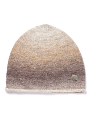 COZY GRADATION BEANIE IN BROWN