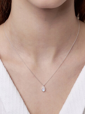 milky moonstone necklace