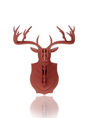 사슴머리장식 레드컬러 헌팅트로피 (M size) Red color hunting trophy