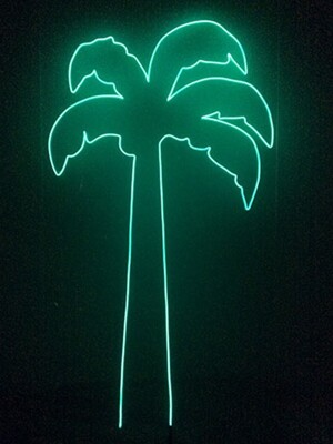 coconut tree color neon