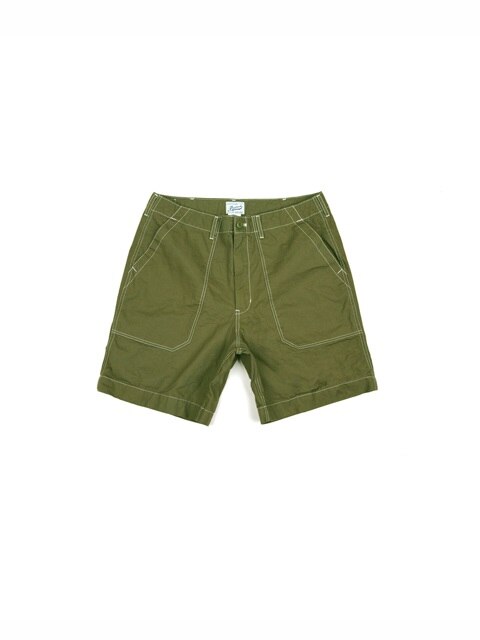 canvas holiday shorts -olive-