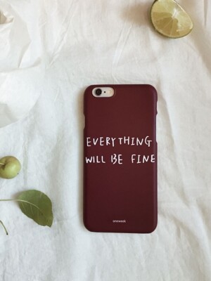 Everything will be fine - Burgundy