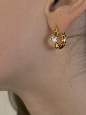 Heart baby earring