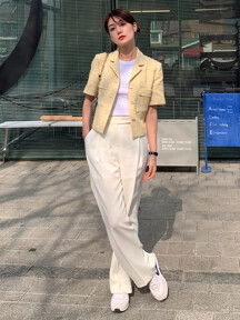 [Drama Signature] Pleated Semi-Wide Trousers_3color