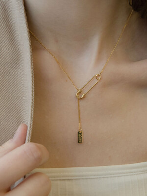 [Silver925]Gold Clip Necklace
