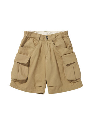 WIDE SHORT PANTS / TAN