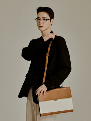 Polygon Document Tote New [beige combo]