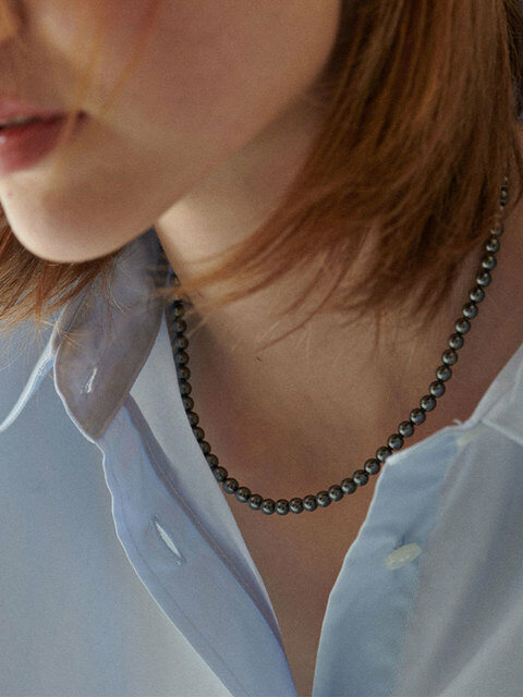 주얼리 - 베흐트 (verte) - [925 silver] Un.silver.158 / avec necklace ver.05 (5mm)(gray)