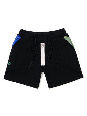 23 ZIPPER SHORTS BLACK