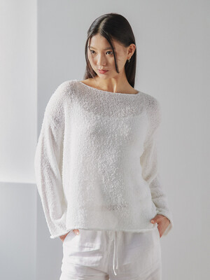 HAIRY LONG SLEEVES KNIT_4COLOR