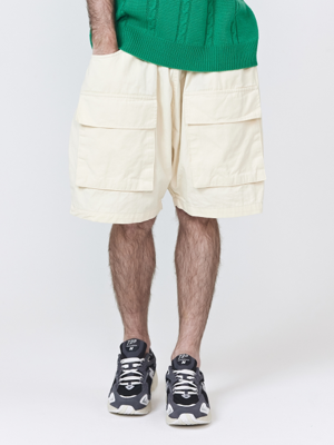 CB DOUBLE CARGO SHORTS (IVORY)