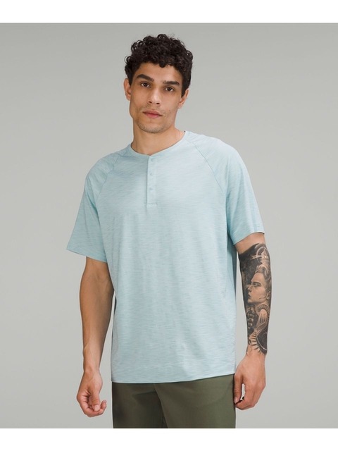 스포츠웨어 - 룰루레몬 (lululemon) - 30% ▼ 슬럽 저지 숏슬리브 헨리 - BZEB/SHRB