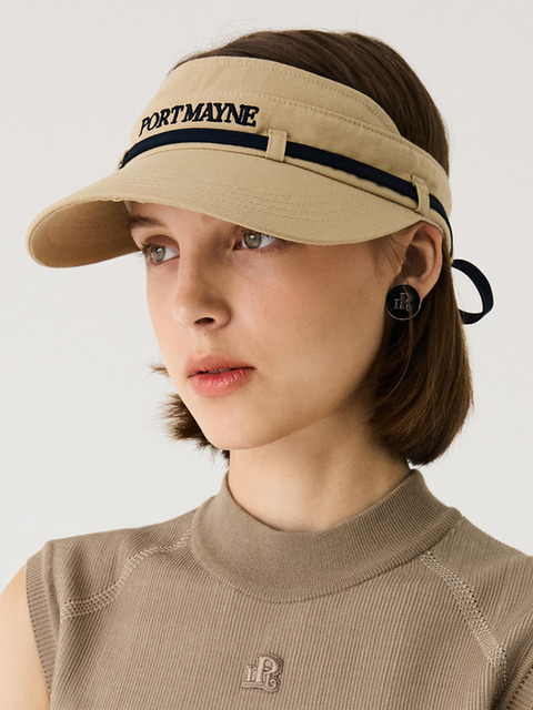 모자,스포츠웨어,골프 - 포트메인 (PORT MAYNE) - COTTON RIBBON VISOR - BEIGE