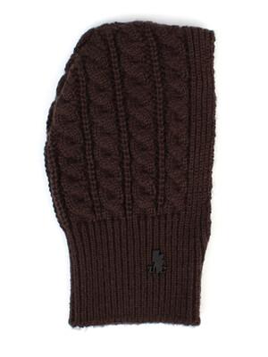 Twist Knit Brown Balaclava 바라클라바