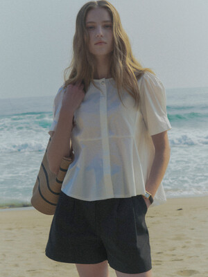 Pearl point flare blouse(5color)