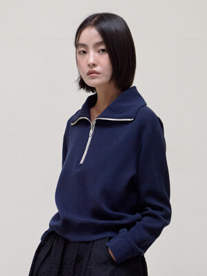 Half-Zip Sweater_Navy