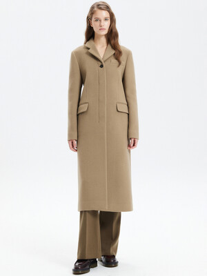 SLIM WOOL SINGLE COAT_BEIGE