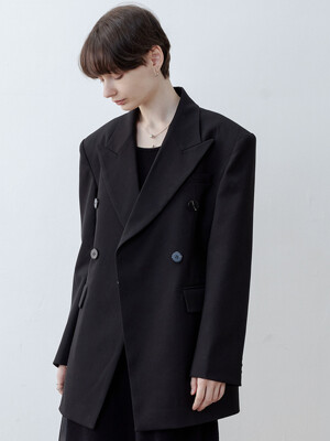 TG_Simple black double blazer