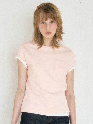 MINI POCKET SLIM-FIT HALF SLEEVE - PINK