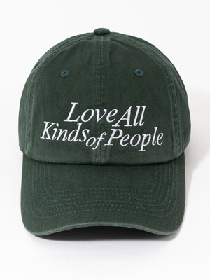 LOVE ALL KINDS WASHED BALL CAP (PINE)
