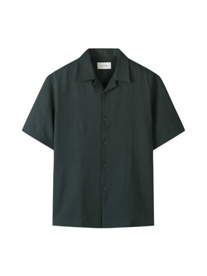 regular mesh fabric half shirt_CWSAM24303GRD