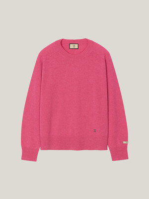 Cashmere 100% Alma Essential Pullover (Magenta)