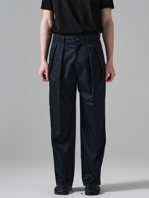 FORWARD TWO PLEATS PANTS (NAVY)