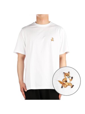 [메종키츠네] 24SS (MM00125KJ0008 WHITE) 남성 스피디 폭스 반팔 티셔츠