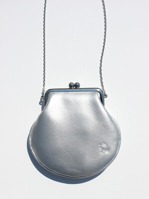 Scallop mini bag _ silver