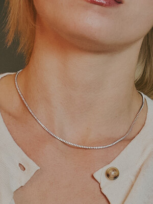 [sv925]Classic tennis necklace