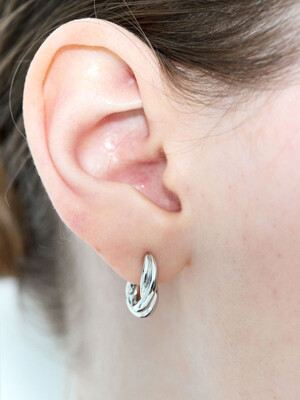 twisted  croissant onetouch earring