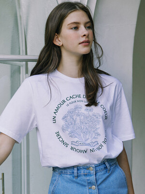 [1+1] Marguerite Print T-shirt - 2Color