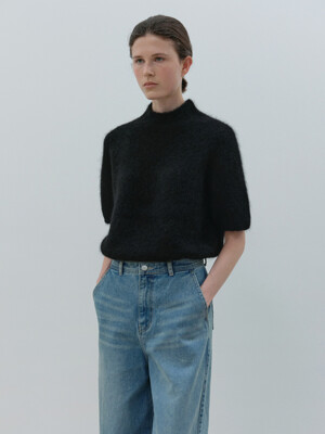 alpaca half knit (black)