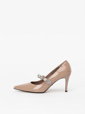 Pheonix Embellished Pumps in NEO INKY PINK PATENT