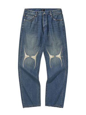 WASHED DENIM PANTS / BLUE