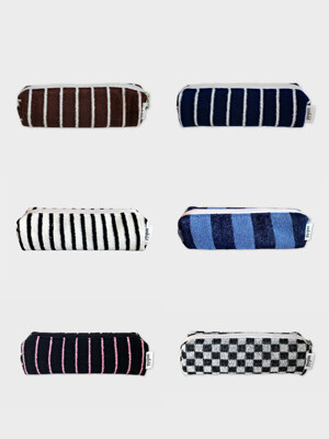 테리 필통 1P 골라담기 Stripe terry pencil pouch (6colors)
