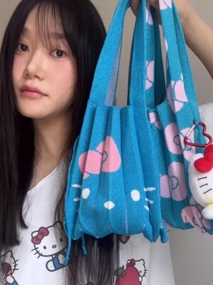 [뉴컬러] Lucky Pleats Knit S Starry Hello Kitty (ALL)