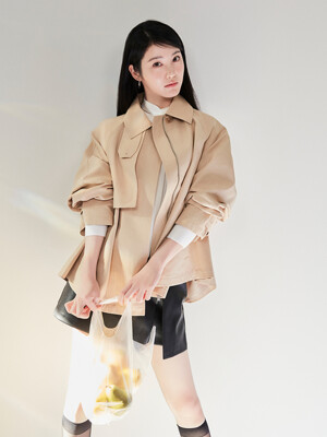 잇미샤 비죠 카라 숏 트렌치 ITP2ZBY700 (BEIGE)