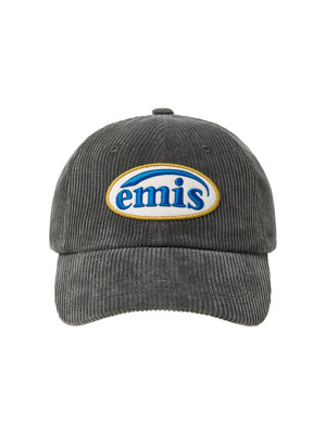 CORDUROY WAPPEN BALL CAP (RENEWAL)-CHARCOAL